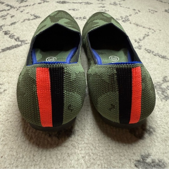 ROTHY’S The Loafer In Retired Discontinued Print Olive Camo Knot Loafers Flats - Picture 8 of 13
